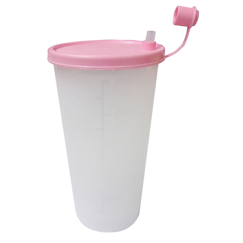 塑膠杯.500cc新潮吸管杯