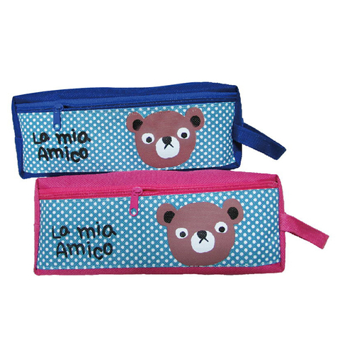 小熊雙層筆袋