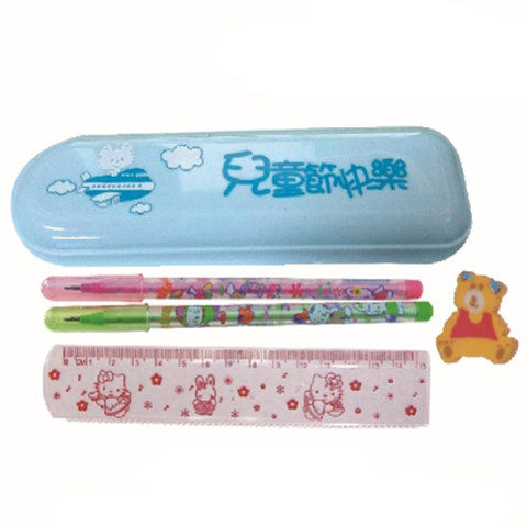 鉛筆盒. 半圓型筆盒文具組