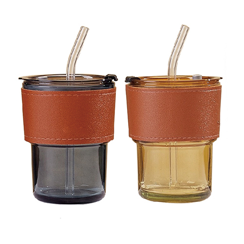 便攜吸管玻璃咖啡杯