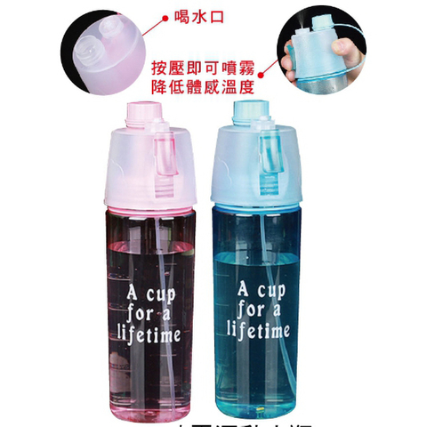 600cc喷雾运动水瓶