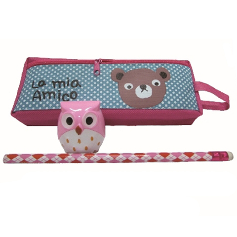 小熊雙層筆袋