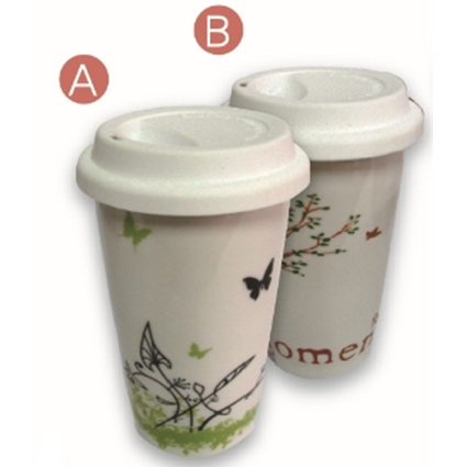 雙層隔熱陶瓷杯(B版)